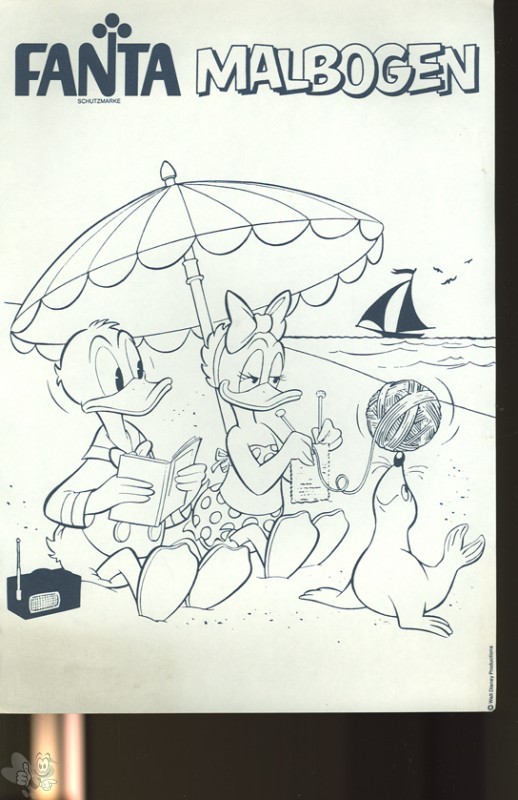 Donald &amp; Daisy Ausmalbogen DIN A4 1981