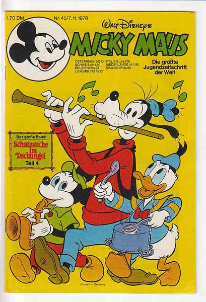 Micky Maus 1978: Nr. 45: