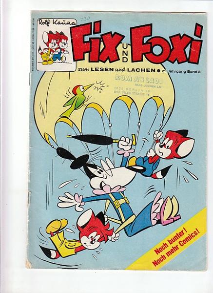 Fix und Foxi: 21. Jahrgang - Nr. 3