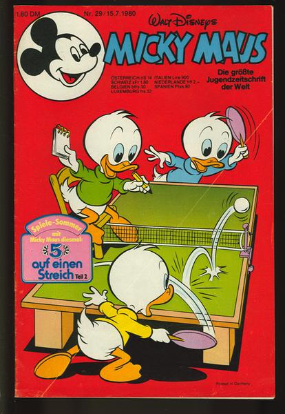 Micky Maus 1980: Nr. 29: