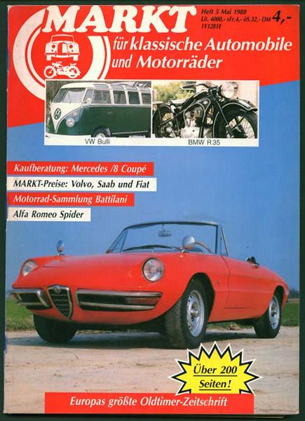 Markt 1988 Heft 5 - Autozeitschrift